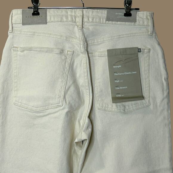 Everlane The Curvy Cheeky Straight Jean Ecru Women's 30C Crop NWT High Waisted - Picture 5 of 9